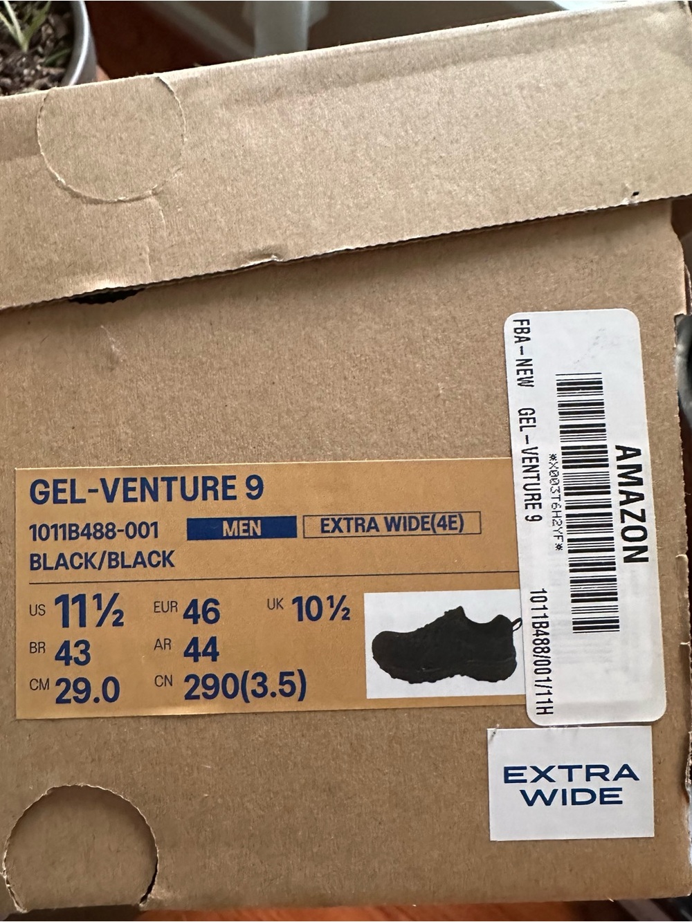 Asics Gel-Venture 9 Men's Running Shoes - Black